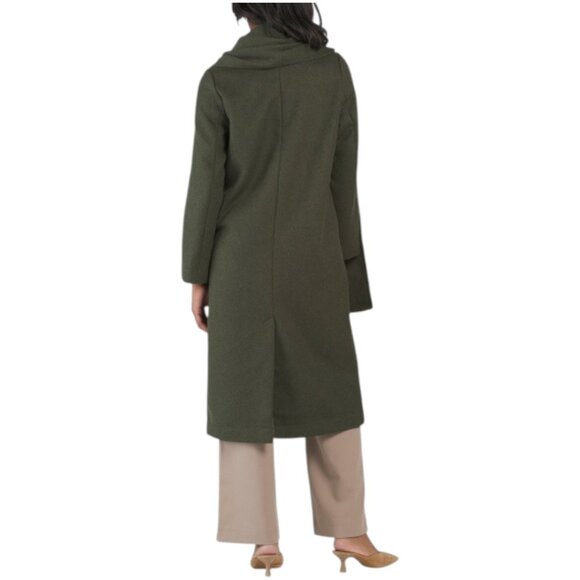 HOUSE OF HARLOW 1960 Wool Blend Button Down Coat With Scarf - Picture 2 of 3